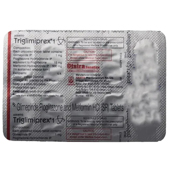 triglimiprex 1mg tablet 10's